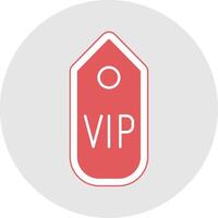 VIP pasar glifo multicolor pegatina icono vector