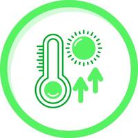 termómetro verde mezcla icono vector