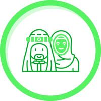 Muslim Green mix Icon vector