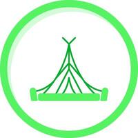 Tent Green mix Icon vector