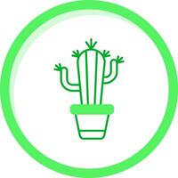 cactus verde mezcla icono vector