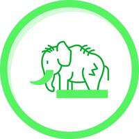 mamut verde mezcla icono vector