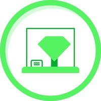 Diamond Green mix Icon vector