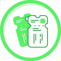 Ticket Green mix Icon vector
