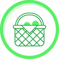 cesta verde mezcla icono vector