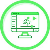 Motion graphic Green mix Icon vector