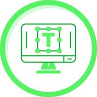 Text editor Green mix Icon vector