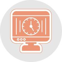 Time Management Glyph Multicolor Sticker Icon vector