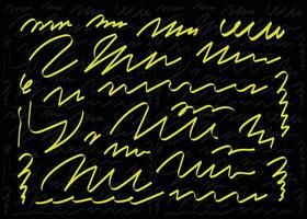 collection of zig zag scribble line shapes vector