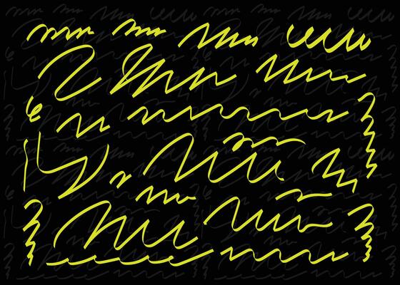 collection of zig zag scribble line shapes