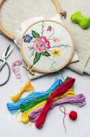 Handmade embroidered napking photo