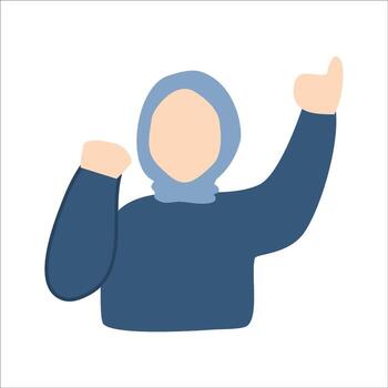 sin rostro Introducción punto abierto mano gesto vector