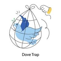 Trendy Dove Trap vector