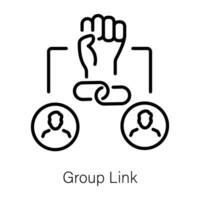 Trendy Group Link vector