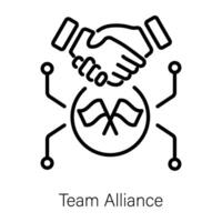 Trendy Team Alliance vector