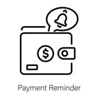Trendy Payment Reminder vector