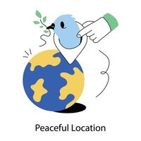 Trendy Peaceful Location vector