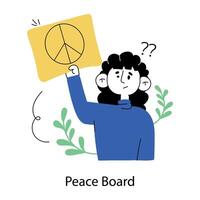 Trendy Peace Board vector