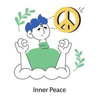 Trendy Inner Peace vector