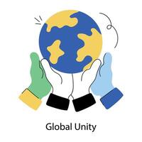 Trendy Global Unity vector