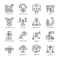 Business Ventures Linear Style Icons vector