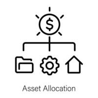 Trendy Asset Allocation vector