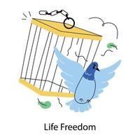 Trendy Life Freedom vector