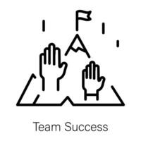 Trendy Team Success vector