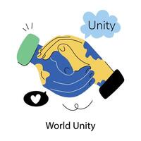 Trendy World Unity vector