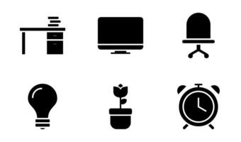 Home Office icon symbol vector template collection