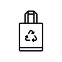 reusable bag icon symbol vector template