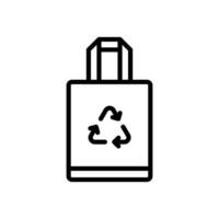 reusable bag icon symbol vector template