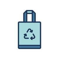 reusable bag icon symbol vector template