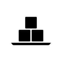 sugar cube icon symbol vector template