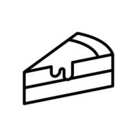 pastel rebanada icono símbolo vector modelo