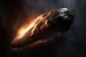 AI generated Space big meteorite. Generate AI photo
