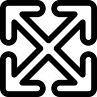 Outline Resize Button Icon vector