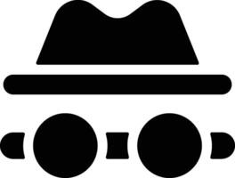 Glyph Incognito Mode Icon vector