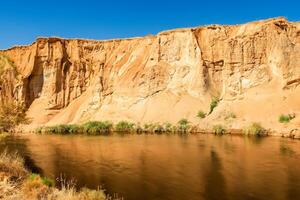 ai generado Desierto paisaje antecedentes foto