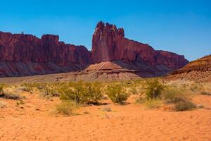 AI generated Desert Landscape Background photo