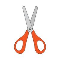 Kids drawing Cartoon Vector illustration papercraft scissors Isolated in doodle style