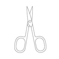 Hand drawn Kids drawing Cartoon Vector illustration nail scissors Isolated in doodle style