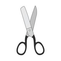 Kids drawing Cartoon Vector illustration upholstery scissors Isolated in doodle style
