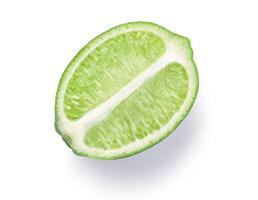 Slice of lime isolated photo