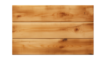 AI generated Wooden plank cut out. Plate of wood on transparent background png