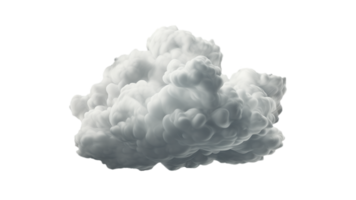 AI generated Realistic cloud cut out. Cloud on transparent background png