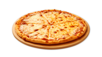 ai generiert Pizza Schnitt aus. Pizza auf transparent Hintergrund. Käse Pizza Schnitt aus png