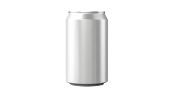 AI generated Aluminium can mockup. Silver bottle mockup cut out. Soda can mockup on transparent background png