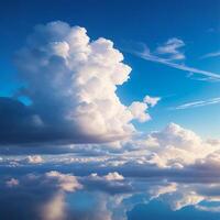 ai generado hermosa cielo naturaleza y antecedentes foto. foto