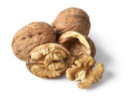 Walnuts isolated on white background photo